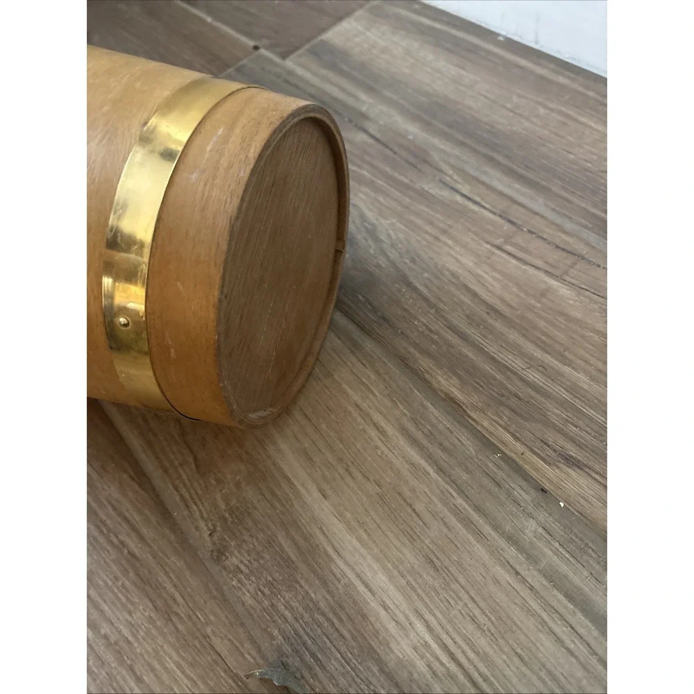 Vintage Mid Century Danish Modern Teak Ice Bucket Retro Bar‎ 10